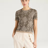 Momoni Bruma Sweater Tee in Green Multi