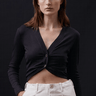 Monrow Needle Rib Cardigan in Dragon Fruit - Estilo Boutique
