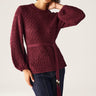 MOS Furilia Knit Top in Cherry Lacquer