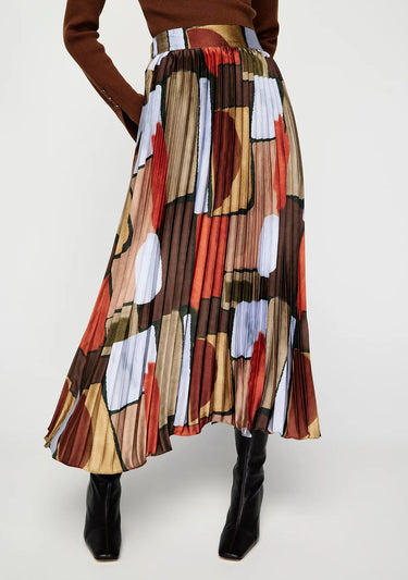 MOS Koa Pleated Skirt in Koa Print