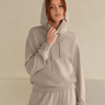 Myles Price Mini Lux Brushed Hoodie in Oyster Tan - Estilo Boutique