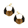Nahua Ani Hoops in Black Lizard Tiger Eyes