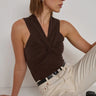 Nation Anais Halter Tank in Cocoa