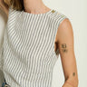 Nation Cara Tank in Linen Stripe - Estilo Boutique