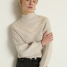 Nation Cassandra Mock Neck Pullover in Heather Oatmeal