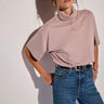 Nation Fable Turtleneck Tee in Whisper - Estilo Boutique