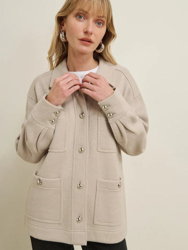 Nation Francesca Car Coat in Champagne