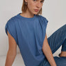Nation Frankie Muscle Tee in Bella Blue