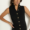 Nation Ira Sweater Vest in Jet Black