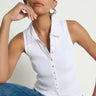 Nation Jaylin Polo Top in White