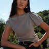 Nation Rosie Knot Top in Heather Grey