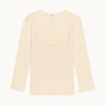Nation Rubi Three Quarter Top in Parchment - Estilo Boutique
