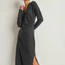 Nation Sandrine Midi Dress in Charcoal