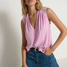 Nation Selma V Neck Tank in Lilac