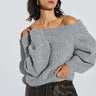 Nation Serena Off Shoulder Sweater in Dove - Estilo Boutique
