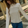 Nation Tamara Turtleneck in Espresso Pinstripe