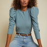 Nation Zeta Snap Back Mock Neck Tee - Estilo Boutique