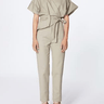 Nicole Miller Tie Waist Jumpsuit in Khaki - Estilo Boutique