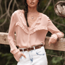 Paige Montel Blouse in Misty Rose - Estilo Boutique