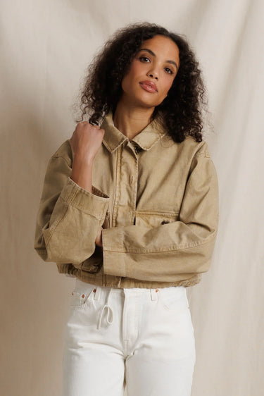 Perfect White Tee Paloma Utility Jacket in Warm Ochre