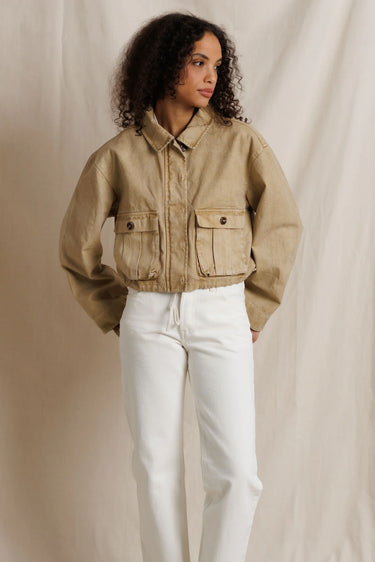 Perfect White Tee Paloma Utility Jacket in Warm Ochre