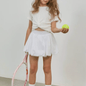 Parfum De Fit Court Bubble Skirt in White