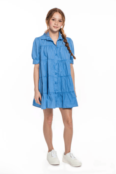 Peixoto LIttle Lola Mini Dress in Blue Paradise - Estilo Boutique