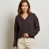 Perfect White Tee Addie Sweater in Cocoa Powder
