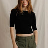 Perfect White Tee Amelia Top in True Black