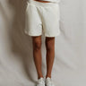 Perfect White Tee Bari French Terry Sweat Short in Bright Ivory