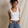 Perfect White Tee Blondie Rib Tank in White