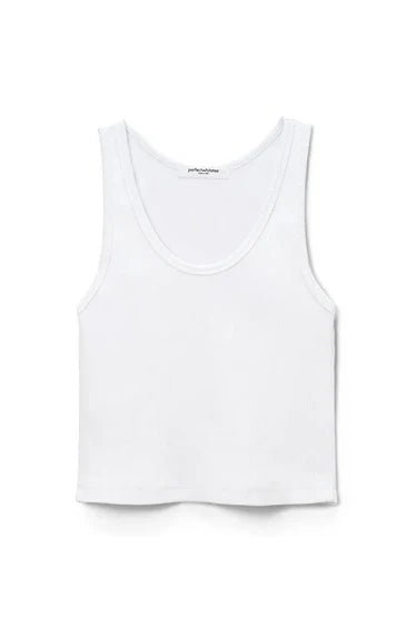 Perfect White Tee Blondie Rib Tank in White
