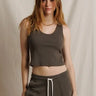 Perfect White Tee Blondie Tank in Dark Olive