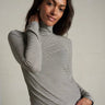 Perfect White Tee Cindy Stripe Turtleneck in Ivory Black