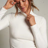 Perfect White Tee Dana Brushed Sweater Turtleneck in Sugar
