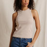 Perfect White Tee Daphne Rib Tank in Driftwood