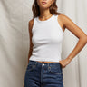 Perfect White Tee Elle Tank in White - Estilo Boutique