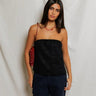 Perfect White Tee Gianna Linen Tube Top in True Black