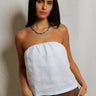 Perfect White Tee Gianna Linen Tube Top in White