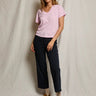 Perfect White Tee Hendrix Boxy V Neck Tee in Sugar Pink