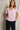 Perfect White Tee Hendrix Boxy V Neck Tee in Sugar Pink