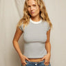 Perfect White Tee Jude Tee in Navy Natural Stripe