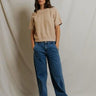Perfect White Tee Kennedy Short Sleeve Sweatshirt in Driftwood
