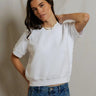 Perfect White Tee Kennedy Short Sleeve Sweatshirt in White