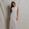 Perfect White Tee Lanell Dress in Driftwood Stripe