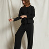 Perfect White Tee Marcie Pant in True Black - Estilo Boutique