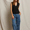 Perfect White Tee Margot Sleeveless Tee in True Black