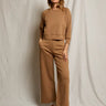 Perfect White Tee Mikos Pant with Stripe in Mocha