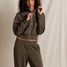 Perfect White Tee Milana Track Jacket in Dark Olive
