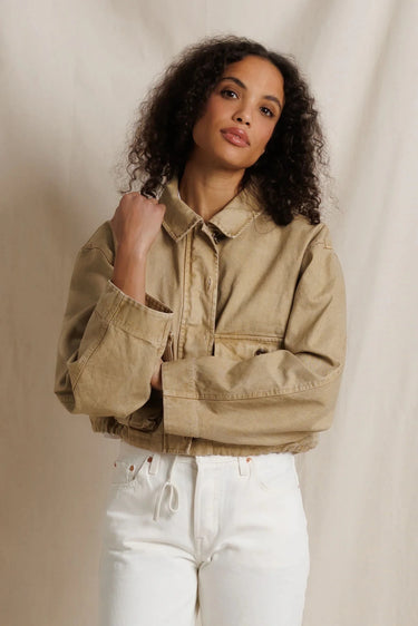 Perfect White Tee Paloma Utility Jacket in Warm Ochre